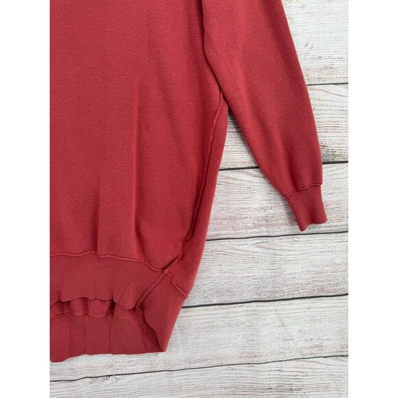 Saturday Sunday Anthropologie Rough Seam Tunic Sweater Womens XS Pink Rose - Picture 5 of 12